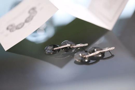 墨玲珑 ｜水墨平安扣长耳环 商品图1