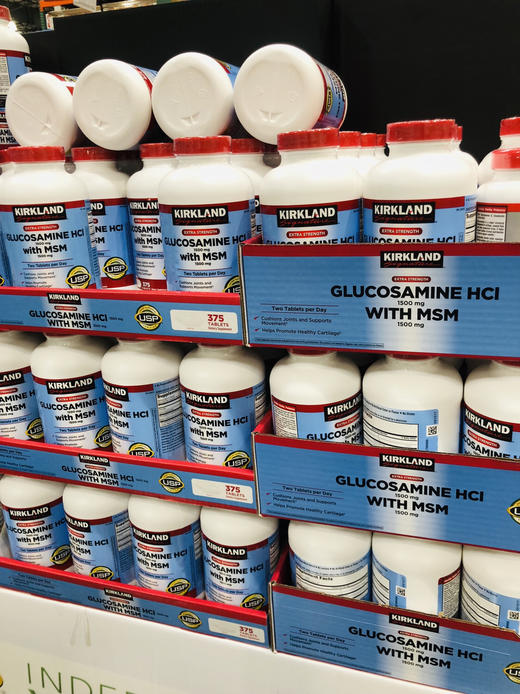 美国Costco Kirkland HCL盐酸氨基葡萄糖MSM维骨力 375粒 商品图3