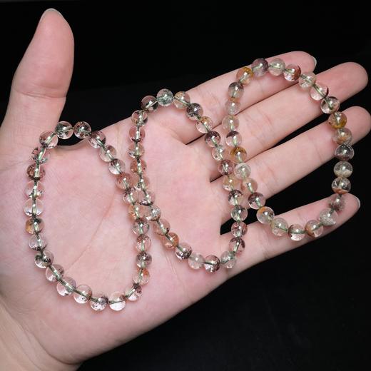 玉美人菲菲HZ#水晶圆珠手串约7mm-多样性发一 商品图0