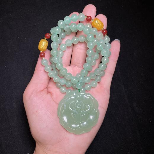 玉美人菲菲HZ#东陵玉项链-圆牌约49mm 商品图0