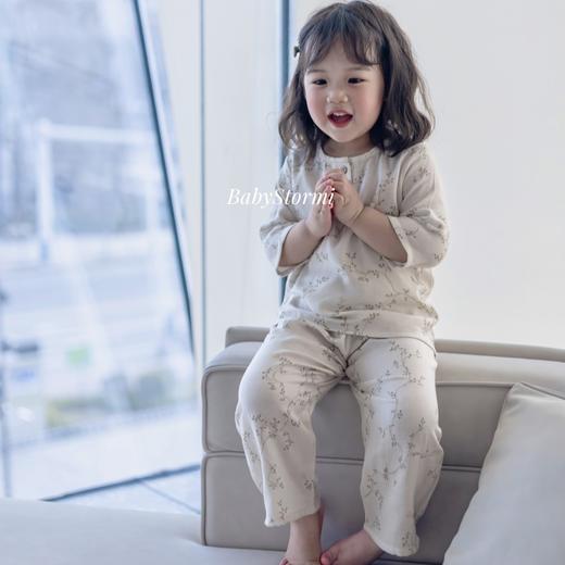 【云优选】Babystormi 宝宝 亲子同款 七分袖竹棉纱布可爱印花儿童 成人睡衣透气夏季轻薄家居服套装  1岁+ 80cm-150cm 成人尺码M-XL码（周六日不发货） 商品图5