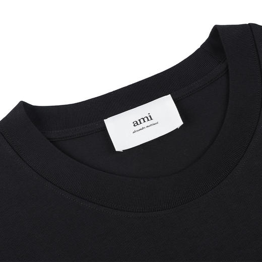 【新品特惠秒】AMI 男女通款 针织红心刺绣logo全棉短袖T恤（偏厚好质感）12056 商品图8