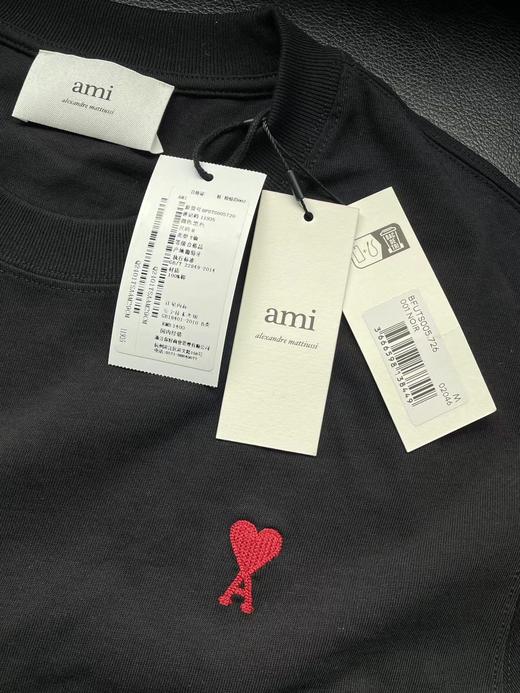 【新品特惠秒】AMI 男女通款 针织红心刺绣logo全棉短袖T恤（偏厚好质感）12056 商品图10