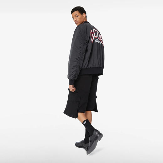 GCDS 男士字母徽标刺绣休闲外套 黑色 A1OM0903TD299 商品图3