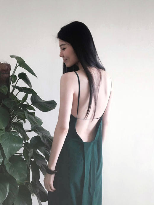 Stolen｜ELYSE dress [ 吊带露背连衣裙  黑 / 绿 ] 商品图1