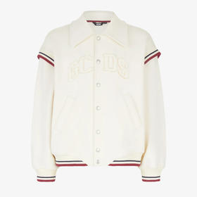 GCDS 男士字母徽标刺绣休闲外套 米色 A1OM0901JA415