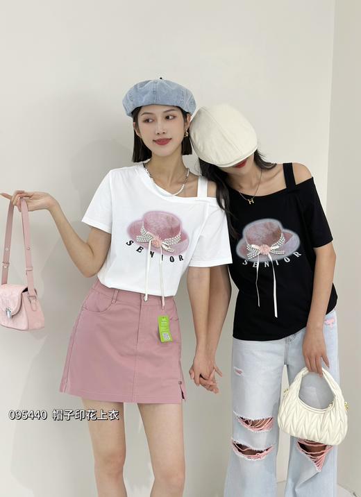 4BSR095440#帽子印花短T 商品图2