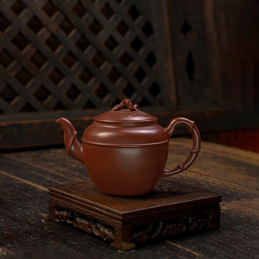 张泉林 容竹壶 清水泥 宜兴紫砂原矿茶壶紫砂壶功夫茶泡茶壶茶具仿古 商品图0