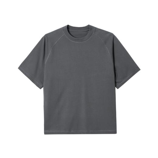 墨麦客男装重磅纯色圆领短袖t恤男士2024夏季新款美式休闲上衣男 商品图4