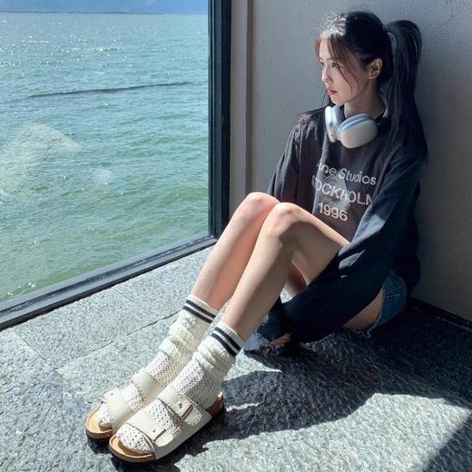 【明星白鹿同款厚底勃肯拖鞋】厚底勃肯拖鞋女外穿高级感，优质柔软面料经典好看百搭，2025法式绝美凉拖鞋夏外穿时尚沙滩鞋女QQ 商品图1