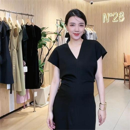 【破价】N°28 “比例精”夏季优雅法式女装连衣裙短袖 收腰设计 V领显瘦裙子9A26L102 商品图2