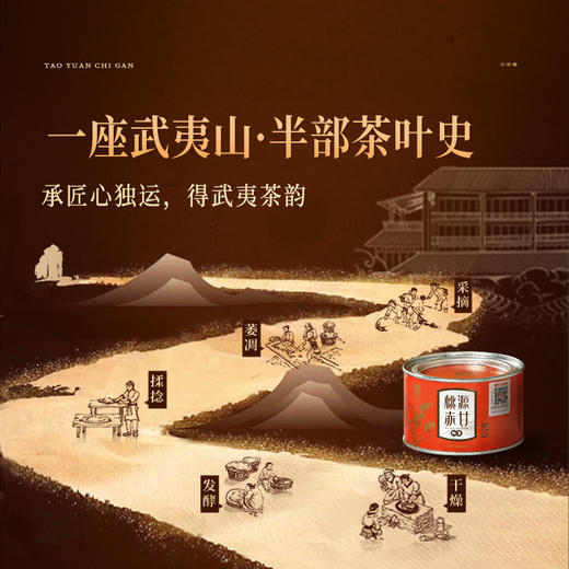 元正 桃源赤甘 武夷口粮小种蜜桃香气冷泡特级红茶茶叶罐装50g 商品图1