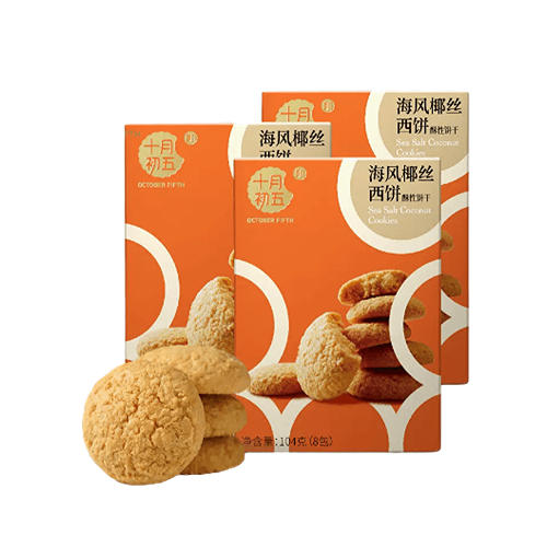 十月初五海风椰丝西饼饼干104g/盒 商品图0