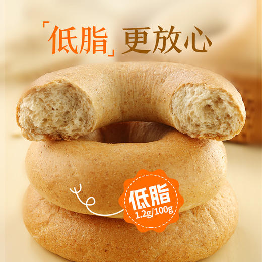 【打包一口价】西贝低脂全麦贝果70g*8个 全麦面包早餐饱腹粗粮健身代餐休闲零食 商品图1