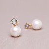 美裕 18K金淡水珍珠耳钉10-11mm 108303 W 商品缩略图1
