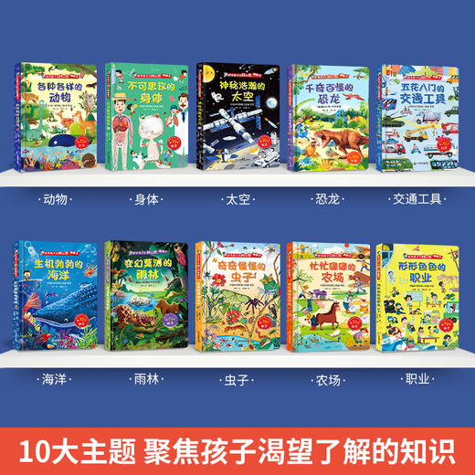 好奇孩子百问百答翻翻书 套装10册任选 3-6岁十万个为什么科普翻翻书小百科 商品图1