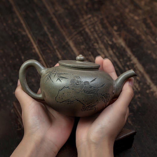 汤建林 壶经壶 宜兴紫砂原矿茶壶紫砂壶功夫茶泡茶壶茶具仿古 商品图3