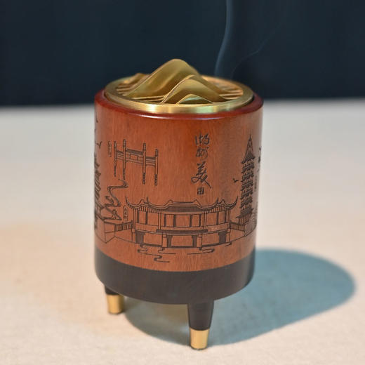 羽诗制造出品 青山灼灼香器黄铜笔架黄铜笔礼盒套装 商品图3