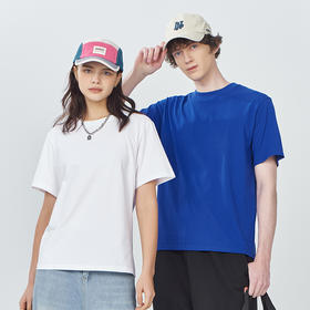 自由基地夏季新款220克精梳紧密赛罗纺T恤团队定制男女同款全棉半袖光板队服 NMT-2132