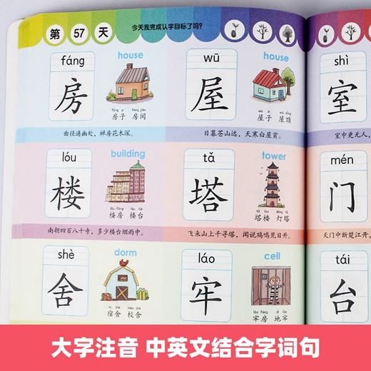 学前识字1000学字启蒙教材看图认字大王幼儿园早教书幼小衔接 商品图3