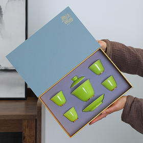 【纯美色釉简约雅致功夫茶具】色釉白瓷功夫茶具套装陶瓷，瓷之色釉之美，茶颜观色两相宜，三才盖碗羊脂玉瓷茶杯陶瓷礼品印制LOGO新年礼盒年货礼盒