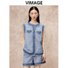 VIMAGE纬漫秋季新款廓形复古宽松百搭时尚马甲外套V2203835 商品缩略图5