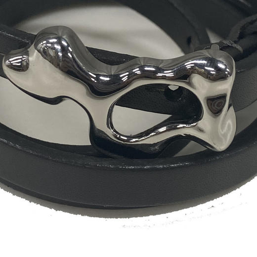 谜底牛皮革腰带女士2024秋款不规则扣头设计感百搭皮带243MQ1359 商品图2