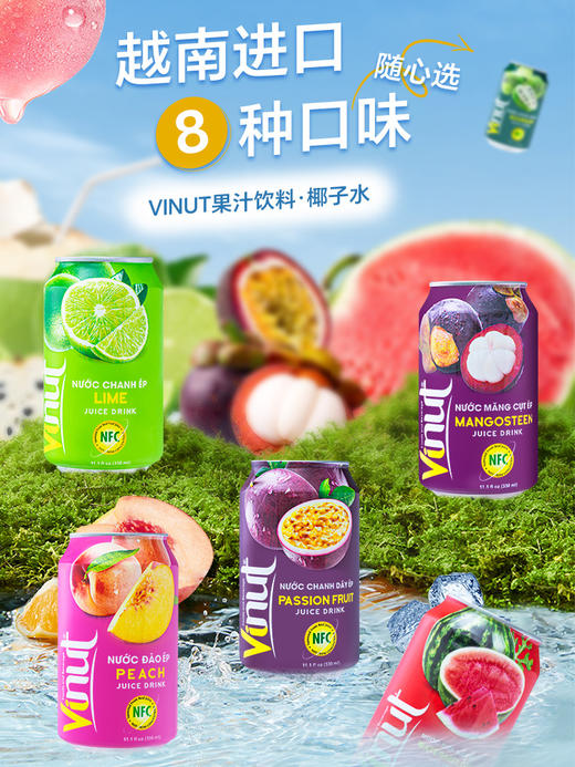 【越南进口】Vinut牌果汁汁饮料（含果肉）250ml 商品图2