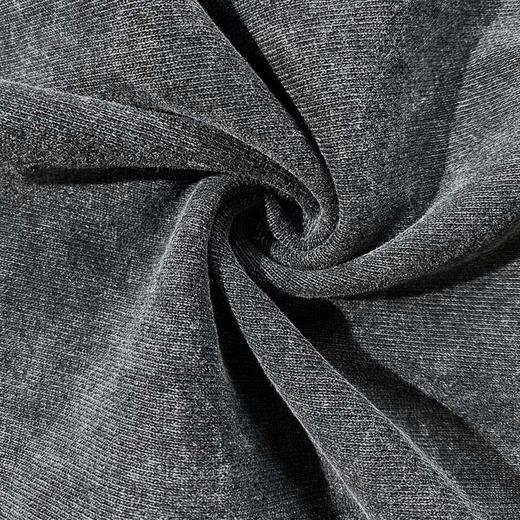 自由基地夏季新款250克洗水落肩炒雪花复古重磅纯棉圆领短袖T恤衫（男女同款）NMT-2133 商品图2