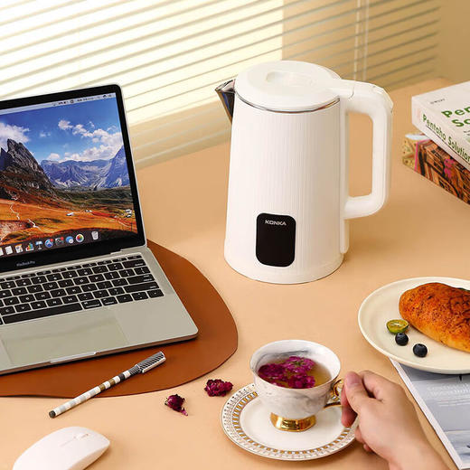 康佳（KONKA）电热水壶大容量304不锈钢内胆自动恒温烧水壶 KDSH-1803-M（无保温） 1.8L 商品图2
