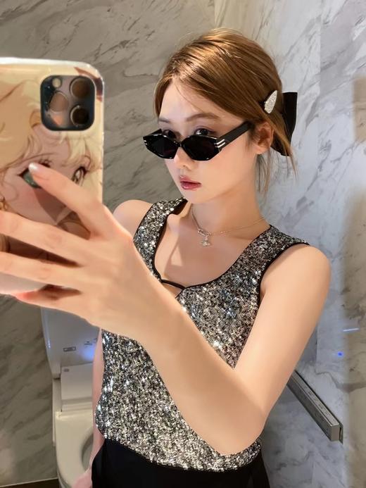 清仓捡漏  LINCHAOZHANG私服定制系列   LK240047缎面拼接裤 商品图6