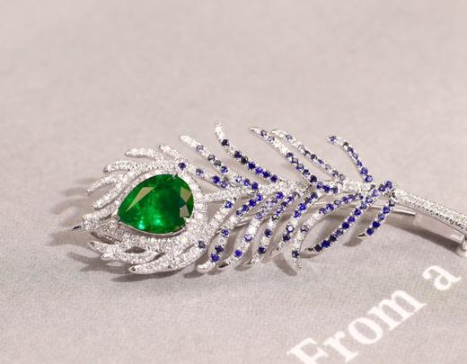 1.5ct 祖母绿胸针吊坠 商品图2