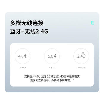 雷柏（Rapoo）M700G 无线蓝牙鼠标 办公鼠标 轻音鼠标 便携鼠标 人体工程学 电脑鼠标 笔记本鼠标 灰色 商品图2