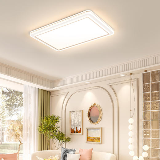 性价比爆款🔥欧普（OPPLE）致晓客厅奶油风简约现代吸顶灯套餐 商品图4