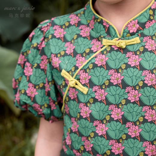 【马克珍妮 中国风】芦芙夏装新款 女童网纱旗袍连衣裙230513 商品图3