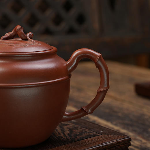 张泉林 容竹壶 清水泥 宜兴紫砂原矿茶壶紫砂壶功夫茶泡茶壶茶具仿古 商品图6