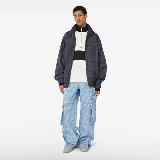 GCDS 男士双面徽标印花夹克外套 黑色 A1OM0201TB299 商品图3