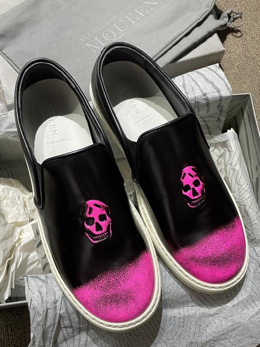 【现货特惠秒】McQueen 麦昆男士一脚蹬真皮休闲鞋 商品图0