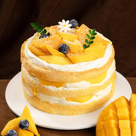 金煌芒果鲜果裸蛋糕 | 旋木烘焙