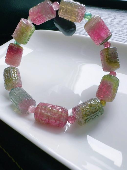 35.94g 雕刻碧玺手链 商品图0