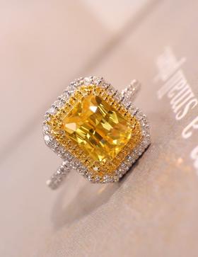 2.3ct 黄蓝宝戒指