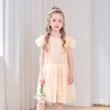 mettekids女童裙子2024夏季新款连衣裙米杏色儿童网纱绣花公主裙 商品缩略图6