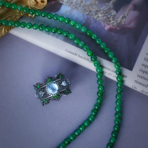 龢盒原创 18k黑金冰蛋蕾丝戒指 商品图0