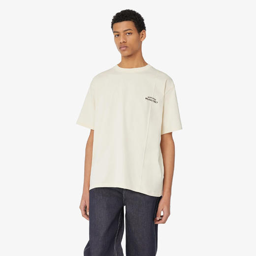 GCDS 男士字母徽标棉质圆领短袖T恤 米白色 A1OM2307JC215 商品图1