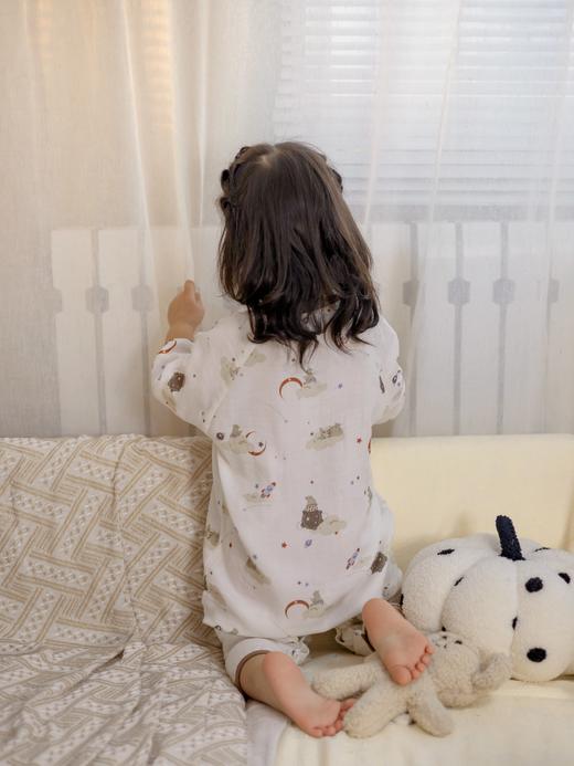 【云优选】BabyStormi竹纤维双层纱七分袖睡袋男女童柔软分腿薄款防踢被 1岁+（适合室温24-26度）（周六日不发货） 商品图3