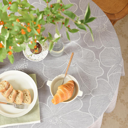 繁花系列桌布圆桌布轻奢高级感家用复古台布 商品图2