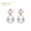 美裕 18K金淡水珍珠耳钉10-11mm 108303 W 商品缩略图0