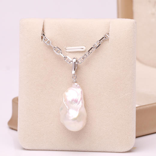 美裕 925银淡水珍珠链坠15-17mm 108415W 商品图2