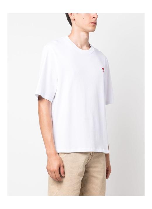 【新品特惠秒】AMI 男女通款 针织红心刺绣logo全棉短袖T恤（偏厚好质感）12056 商品图7