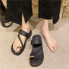 【夏季时尚厚底套趾拖鞋】套趾拖鞋女夏季外穿2025新款，防撞鞋头耐磨鞋底，时尚厚底法式配裙子休闲夹脚沙滩凉拖QQ 商品缩略图2